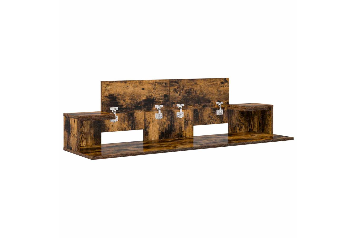 Vidaxl Studio Desk Smoked Oak 152 X 36 X 195 Cm Engineered Wood-4