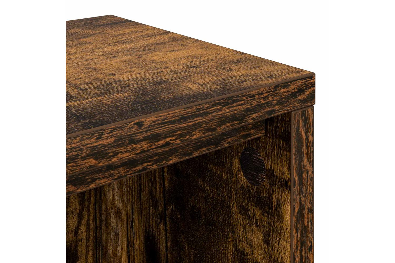 Vidaxl Studio Desk Smoked Oak 152 X 36 X 195 Cm Engineered Wood-8