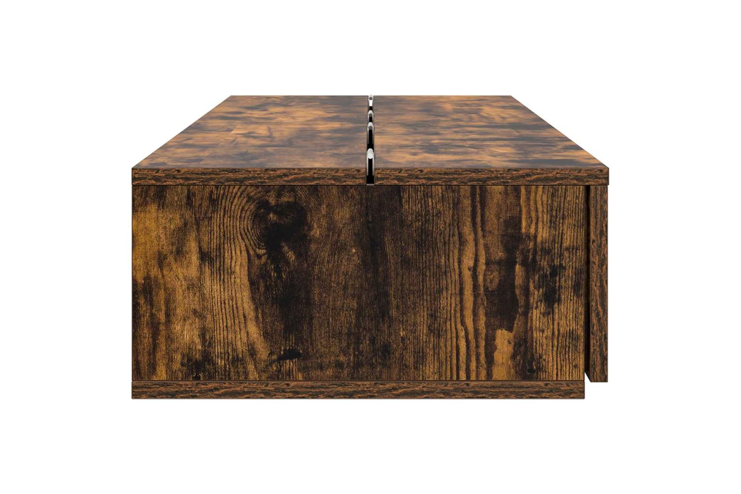 Vidaxl Studio Desk Smoked Oak 152 X 40 X 195 Cm Engineered Wood-6