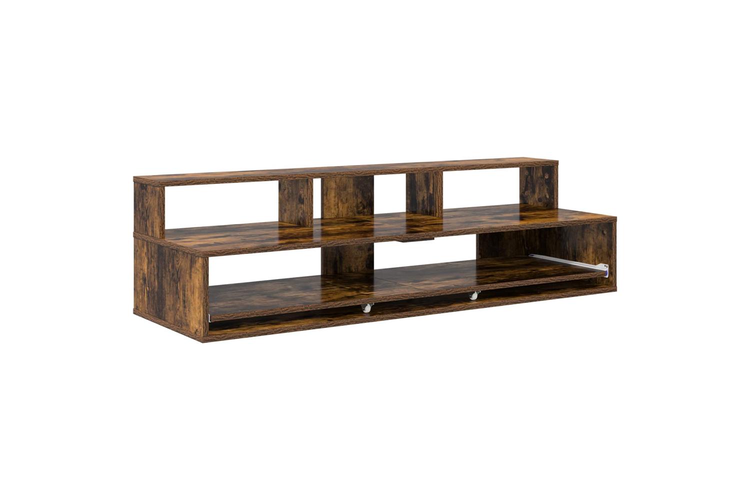 Vidaxl Studio Desk Smoked Oak 152 X 425 X 36 Cm Engineered Wood