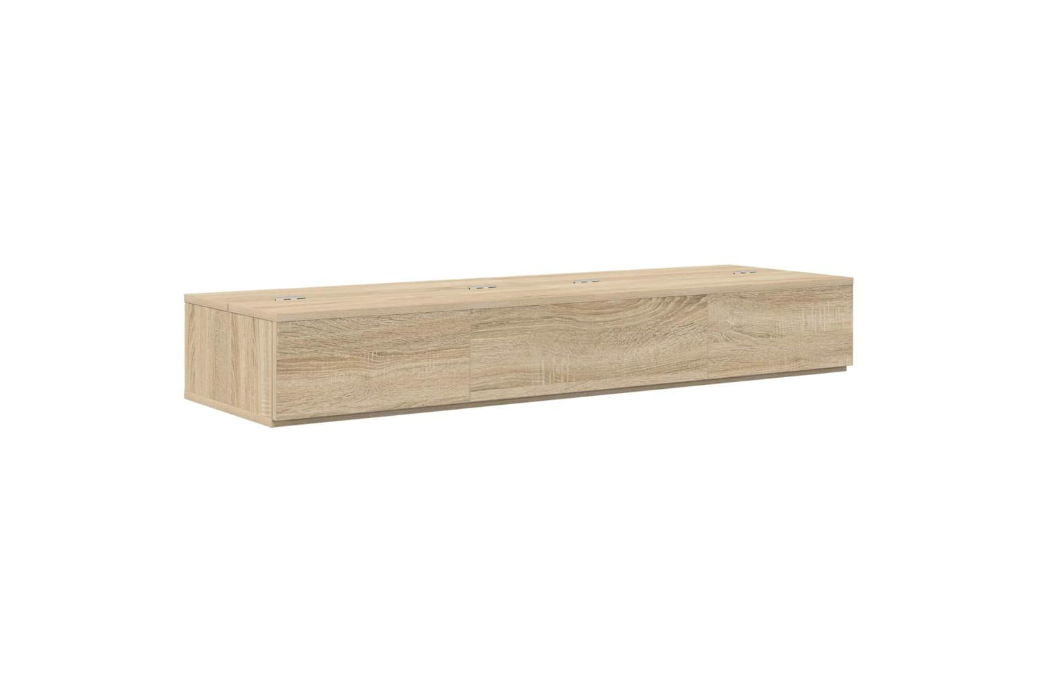 Vidaxl Studio Desk Sonoma Oak 110 X 40 X 195 Cm Engineered Wood