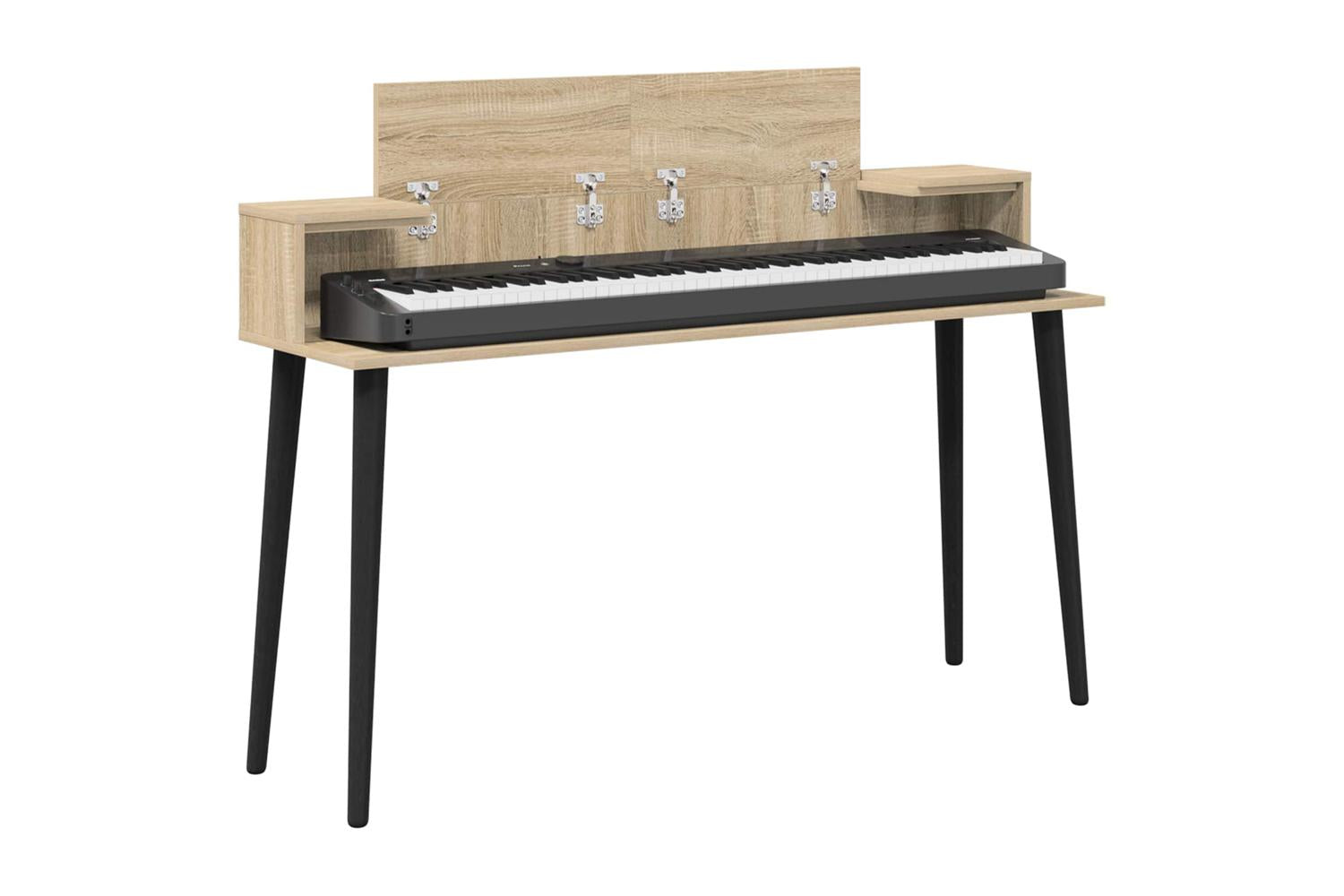 Vidaxl Studio Desk Sonoma Oak 130 X 36 X 195 Cm Engineered Wood-3