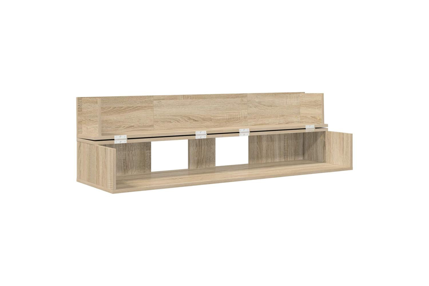 Vidaxl Studio Desk Sonoma Oak 130 X 40 X 195 Cm Engineered Wood-4