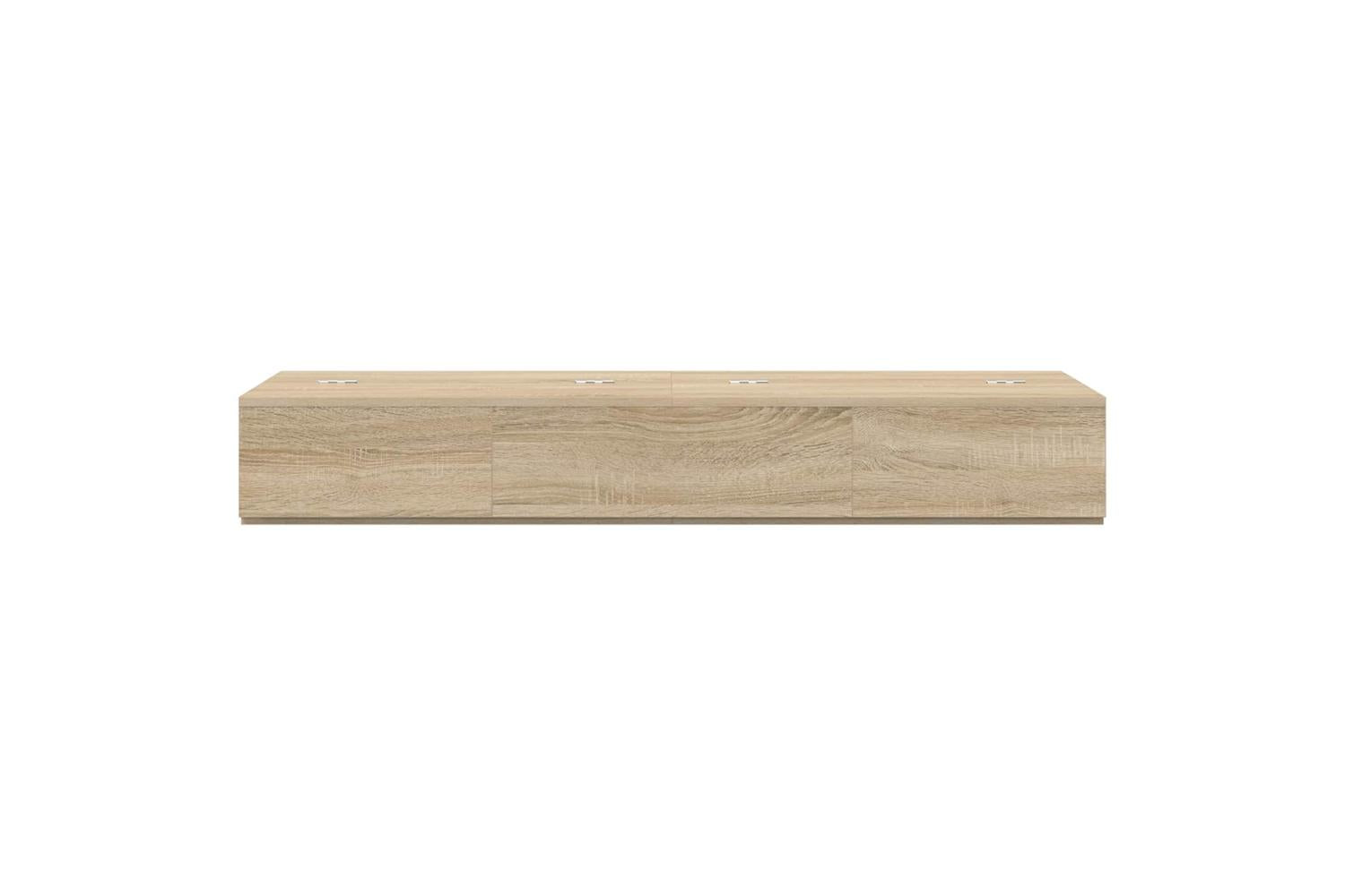 Vidaxl Studio Desk Sonoma Oak 130 X 40 X 195 Cm Engineered Wood-5