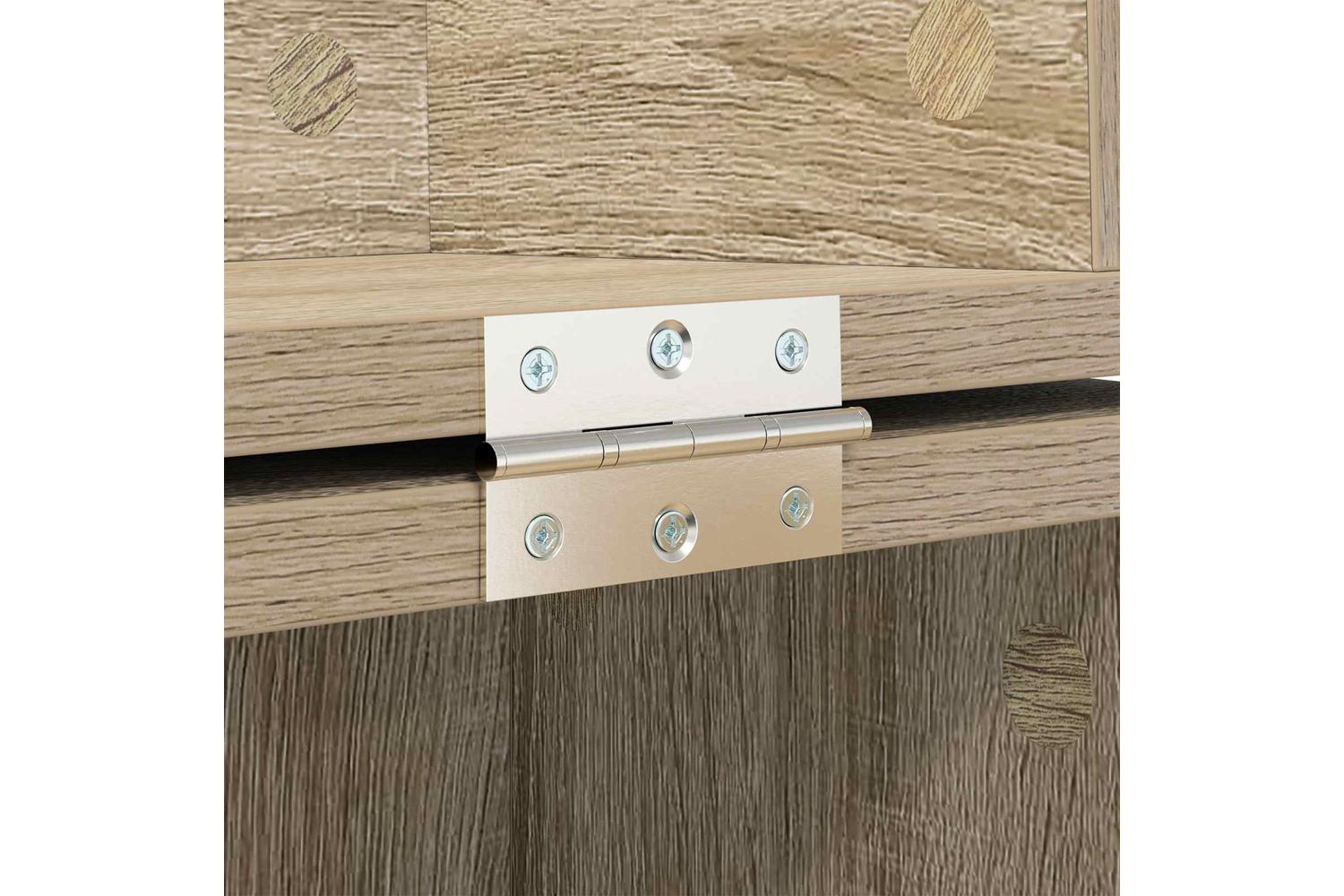 Vidaxl Studio Desk Sonoma Oak 130 X 40 X 195 Cm Engineered Wood-9