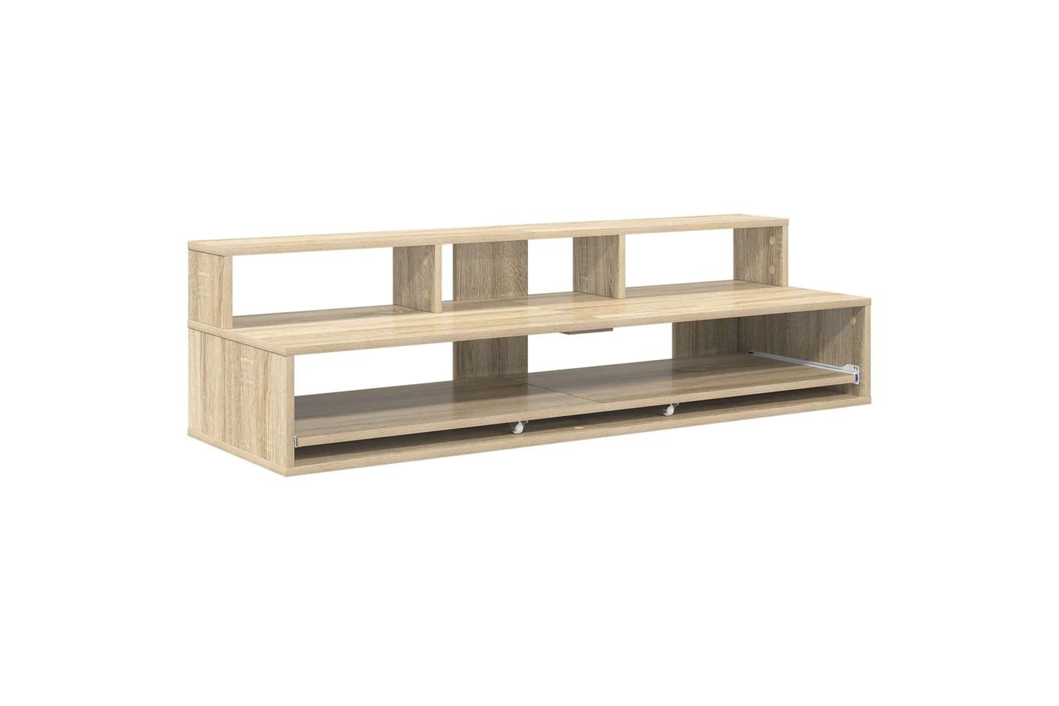 Vidaxl Studio Desk Sonoma Oak 130 X 425 X 36 Cm Engineered Wood