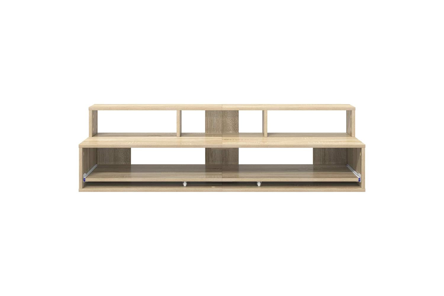 Vidaxl Studio Desk Sonoma Oak 130 X 425 X 36 Cm Engineered Wood-5