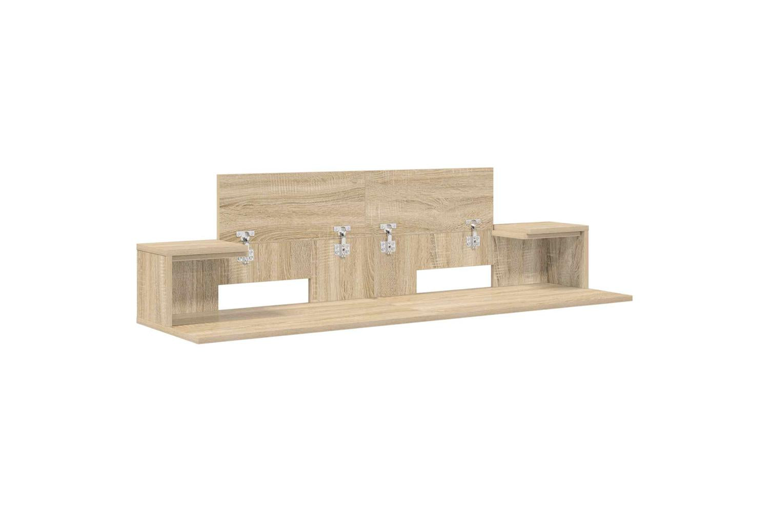Vidaxl Studio Desk Sonoma Oak 152 X 36 X 195 Cm Engineered Wood-4