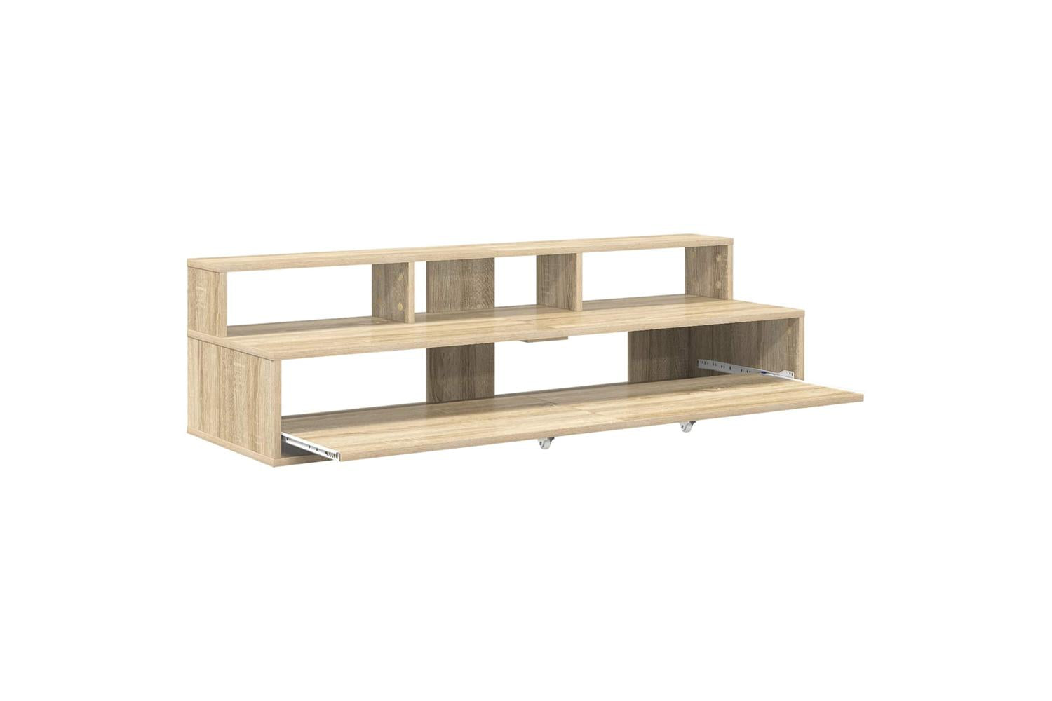 Vidaxl Studio Desk Sonoma Oak 152 X 425 X 36 Cm Engineered Wood-4