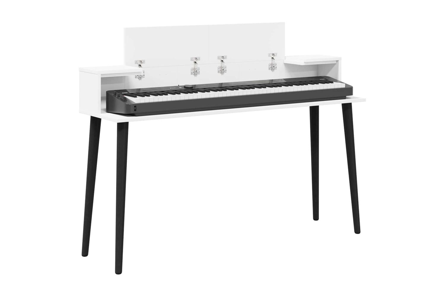 Vidaxl Studio Desk White 110 X 36 X 195 Cm Engineered Wood-3