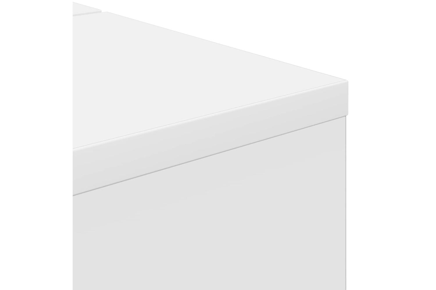Vidaxl Studio Desk White 110 X 40 X 195 Cm Engineered Wood-8