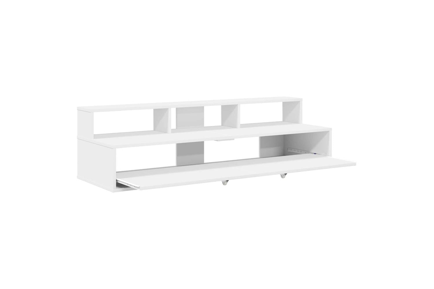 Vidaxl Studio Desk White 130 X 425 X 36 Cm Engineered Wood-4