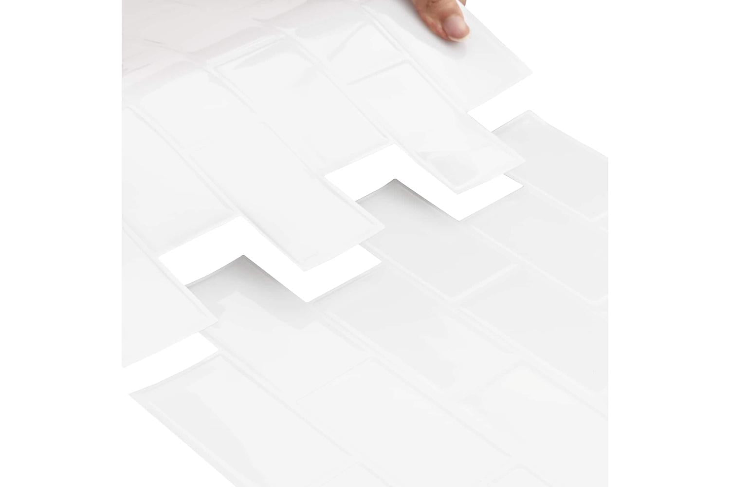Vidaxl Subway Tile 10 Pcs White 30 X 30 Cm Polyurethane And Pet-7