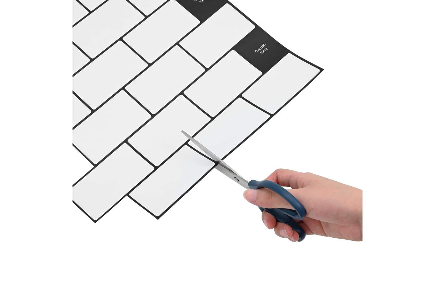 Vidaxl Subway Tile 10 Pcs White Black 30 X 30 Cm Polyurethane And Pet-5
