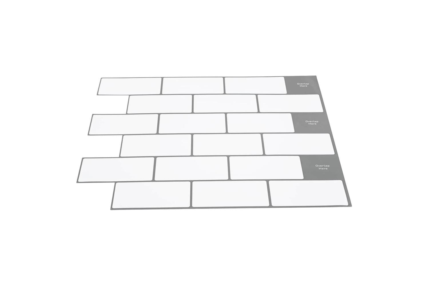 Vidaxl Subway Tile 20 Pcs White Grey 30 X 30 Cm Polyurethane And Pet-3