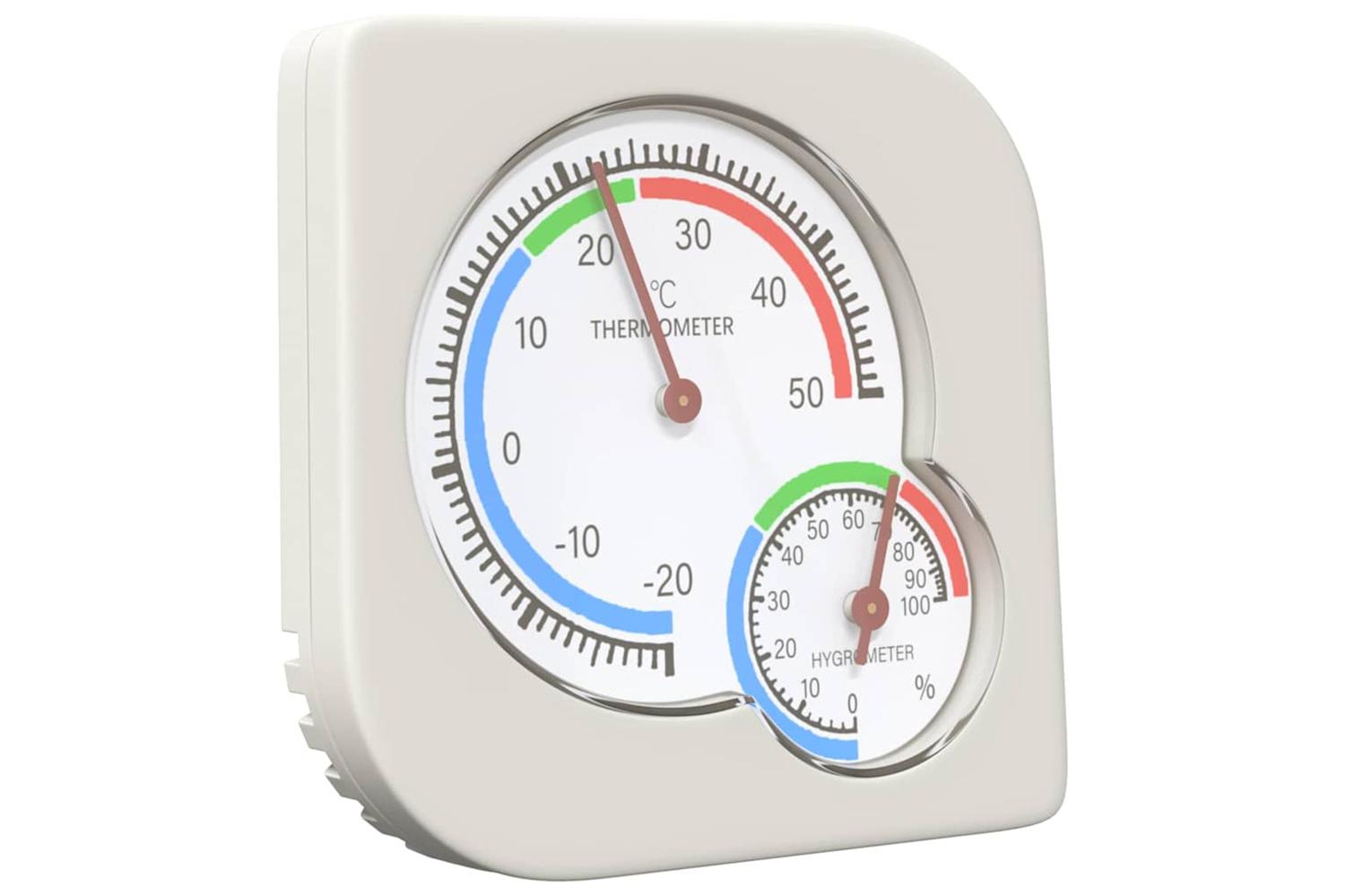 Vidaxl Thermo Hygrometer White 75 X 75 X 12 Cm Abs-2