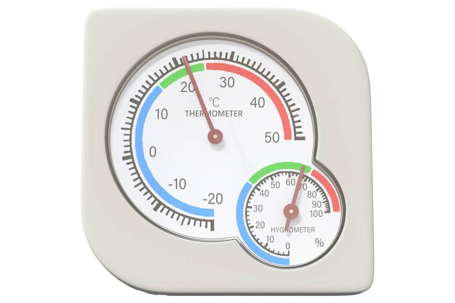 Vidaxl Thermo Hygrometer White 75 X 75 X 12 Cm Abs-3