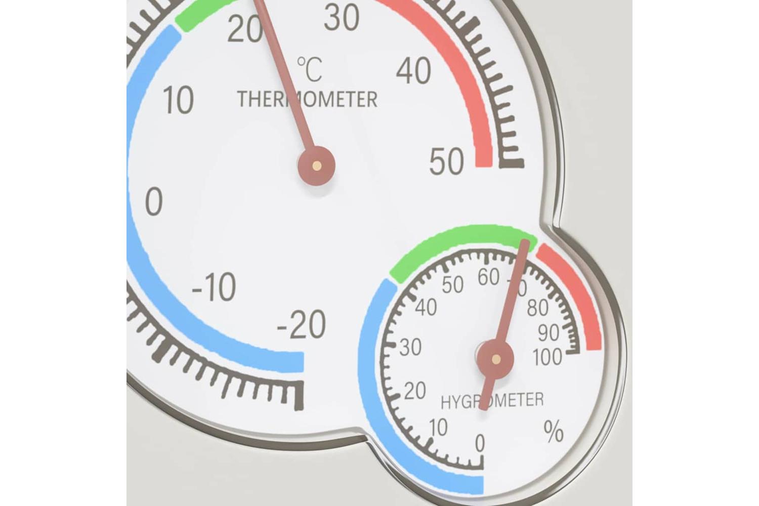 Vidaxl Thermo Hygrometer White 75 X 75 X 12 Cm Abs-6