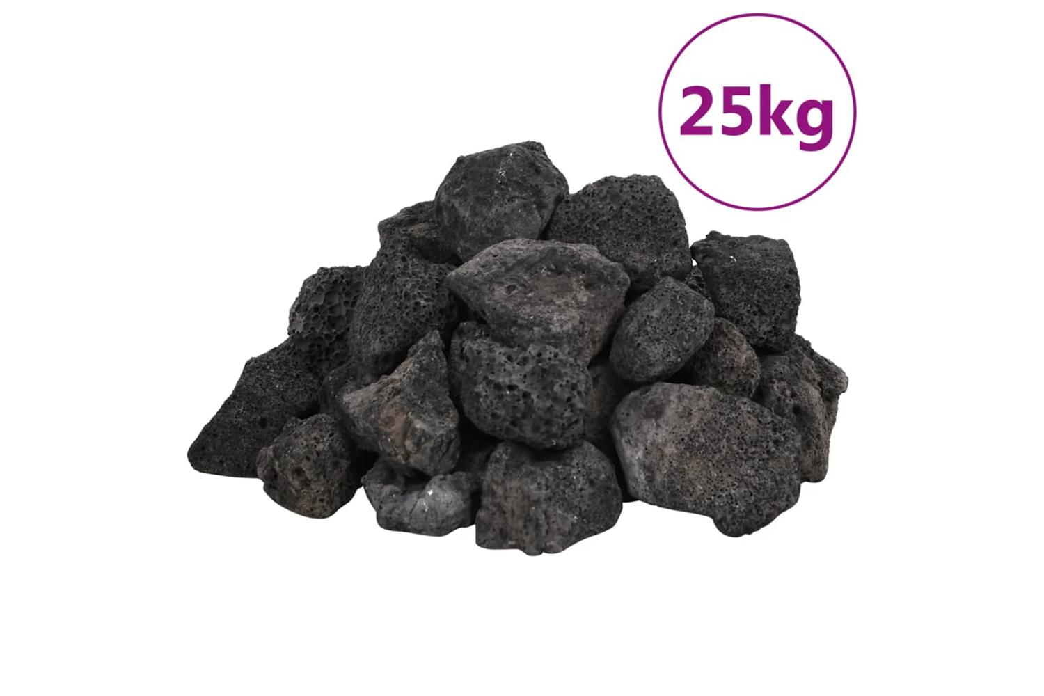Vidaxl Volcanic Rocks 25 Kg Black 3-5 Cm-2