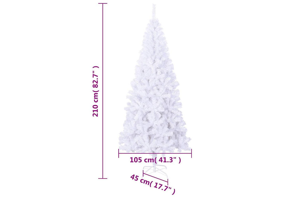 Vidaxl Artificial Christmas Tree With Steel Stand 210 Cm 910 Branches-6
