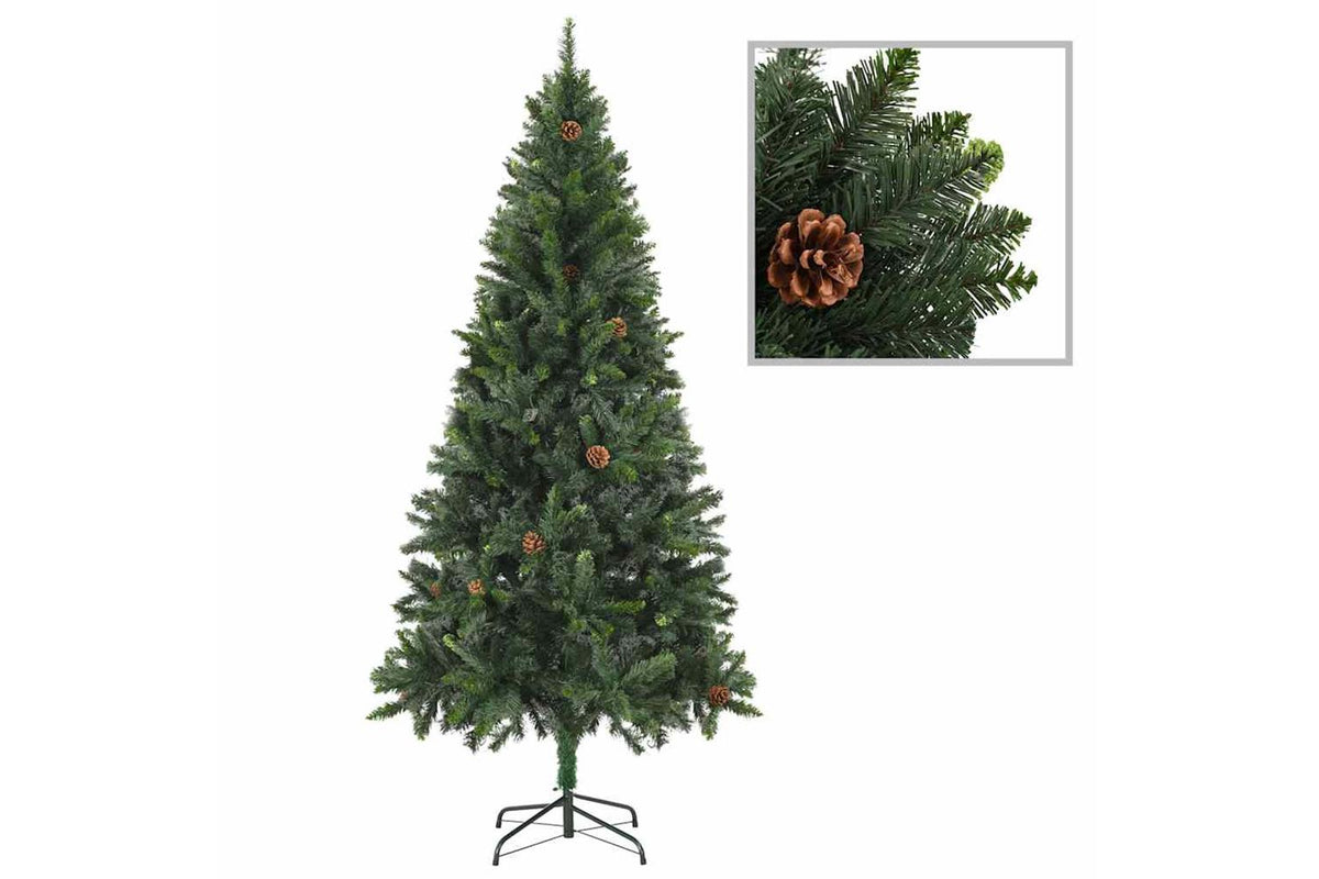 Vidaxl Artificial Christmas Tree With Pinecones Green 180 Cm
