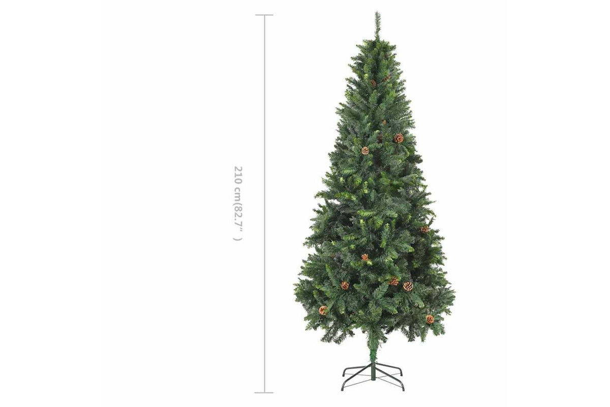 Vidaxl Artificial Christmas Tree With Pinecones Green 210 Cm-8