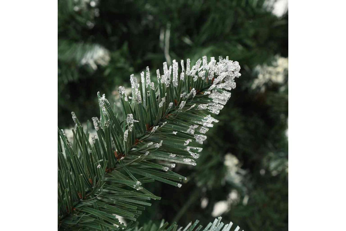 Vidaxl Artificial Christmas Tree With Pineconeswhite Glitter 210 Cm-5