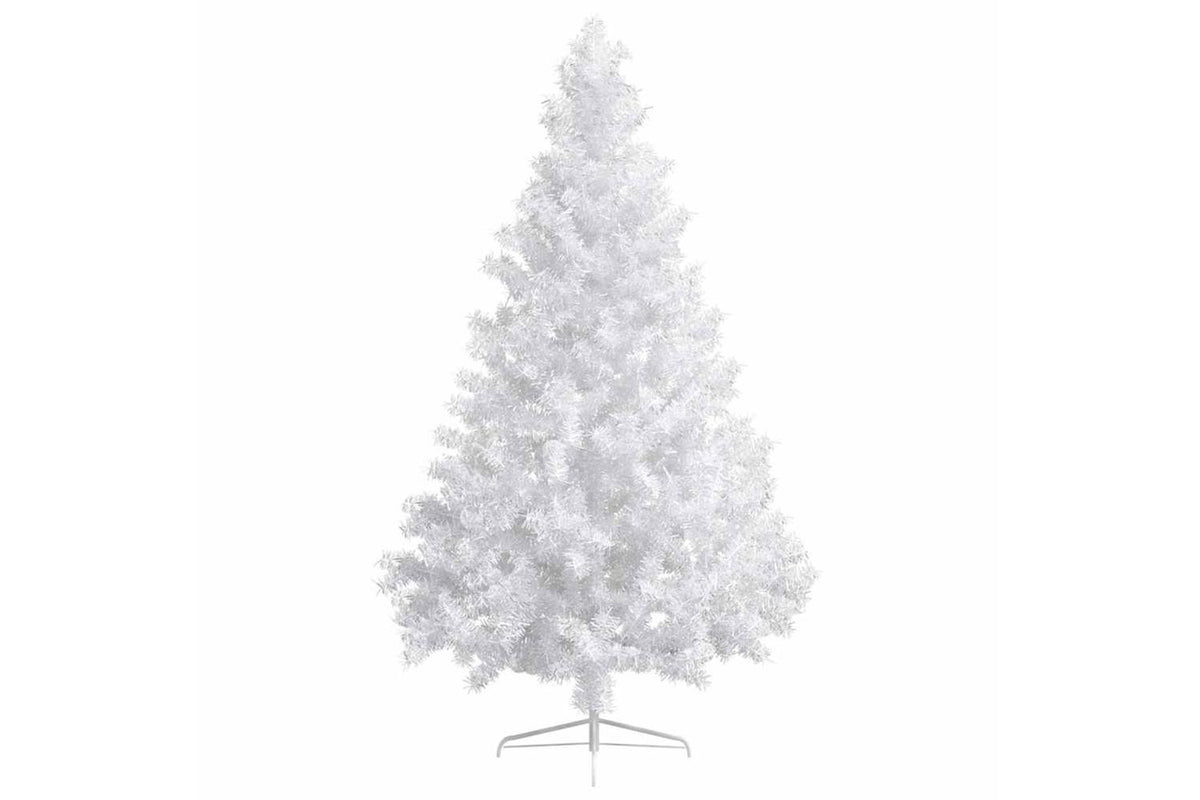 Vidaxl Artificial Half Pre-lit Christmas Tree Ball Set White 210 Cm-9
