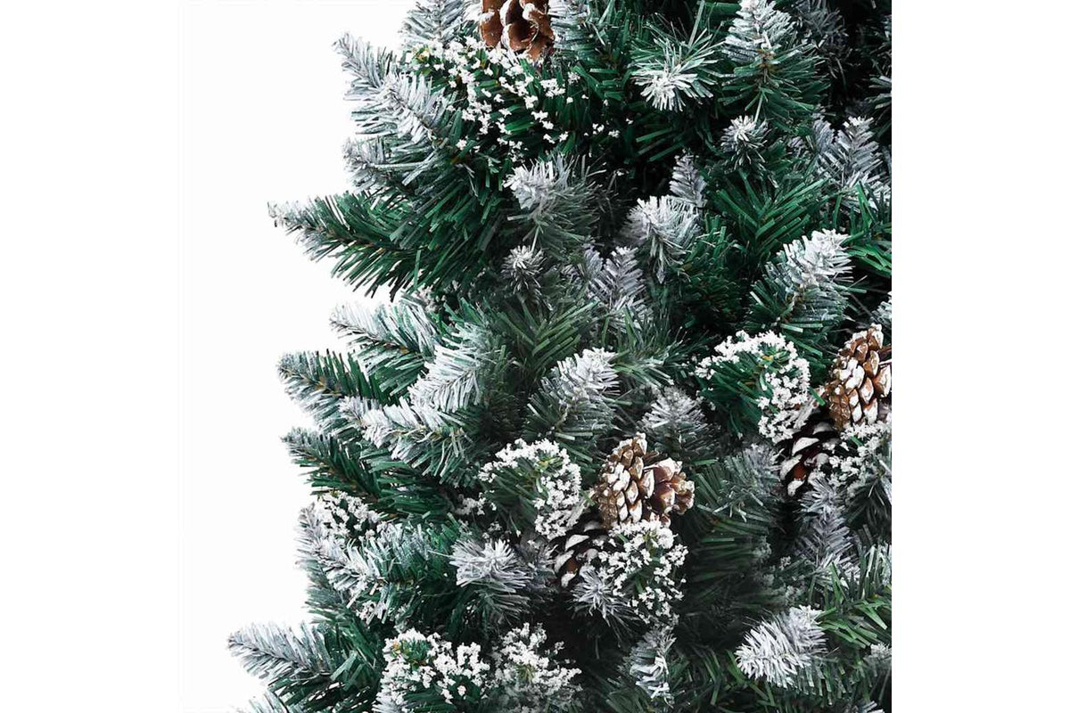 Vidaxl Artificial Pre-lit Christmas Tree With Ball Setpinecones 240 Cm-8
