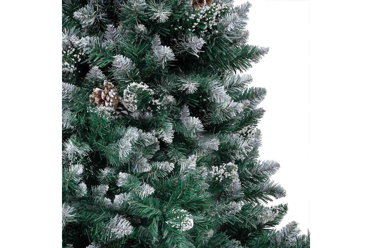 Vidaxl Artificial Pre-lit Christmas Tree With Ball Setpinecones 240 Cm-9