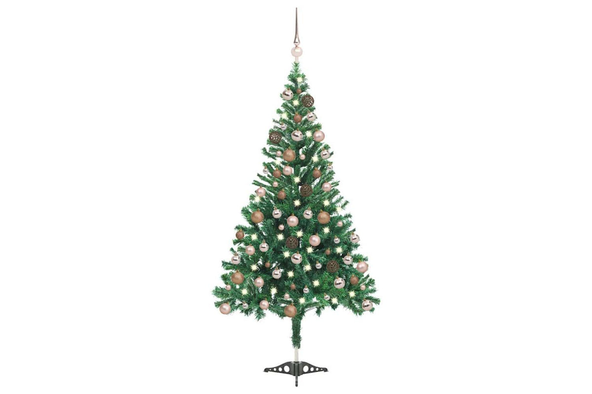 Vidaxl Artificial Pre-lit Christmas Tree Ball Set 120 Cm 230 Branches