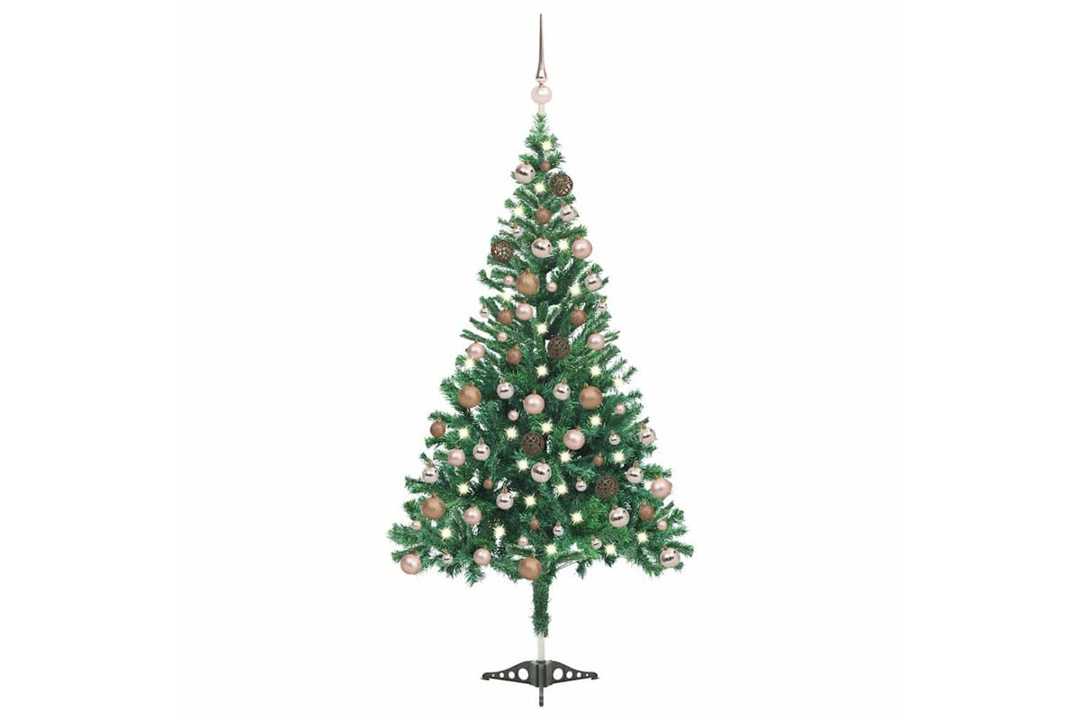 Vidaxl Artificial Pre-lit Christmas Tree Ball Set 180 Cm 564 Branches