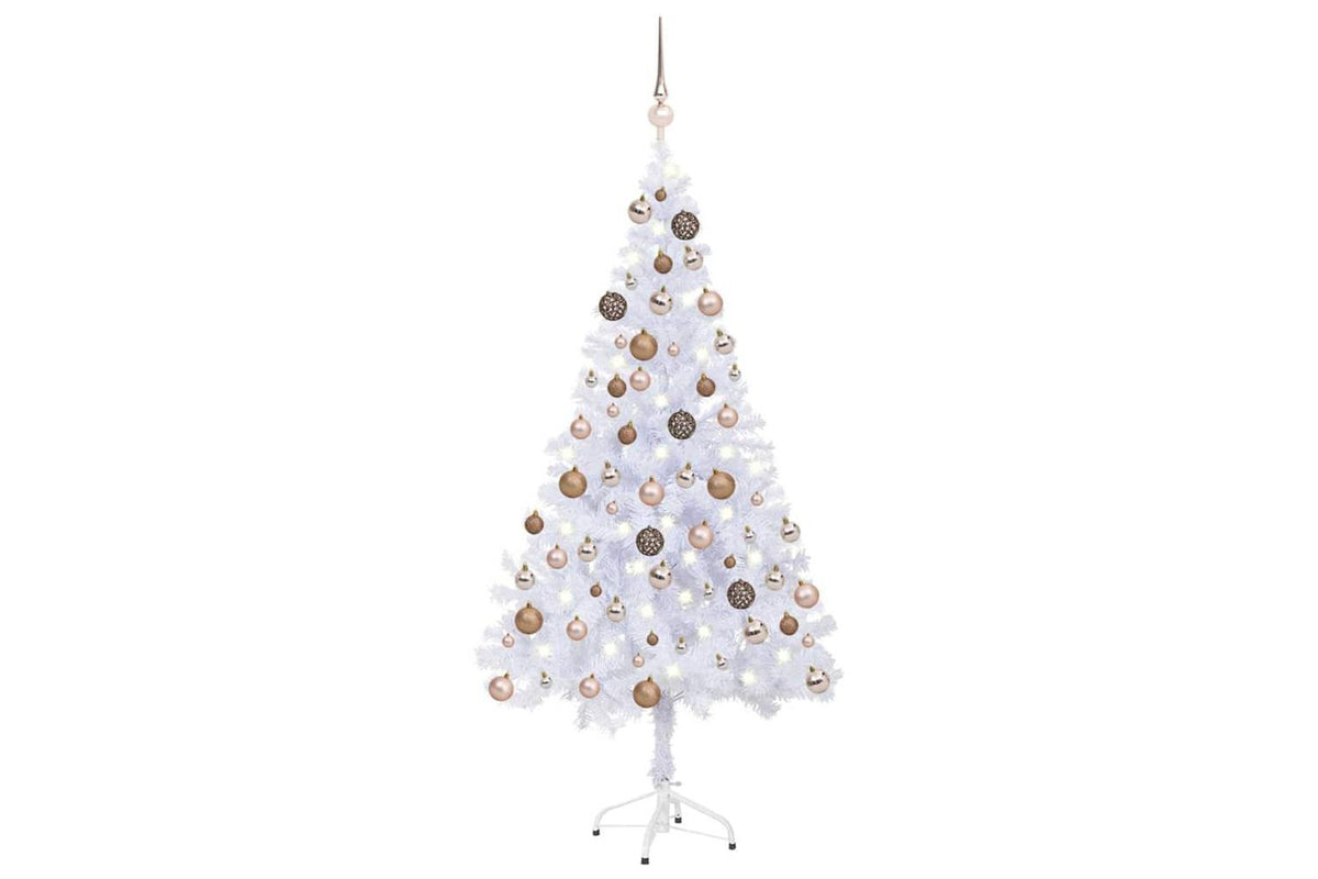 Vidaxl Artificial Pre-lit Christmas Tree Ball Set 120 Cm 230 Branches