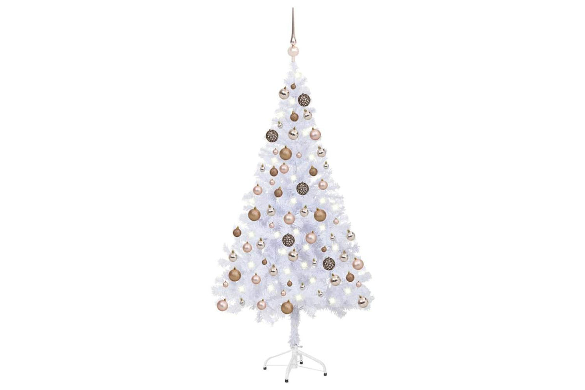 Vidaxl Artificial Pre-lit Christmas Tree Ball Set 150 Cm 380 Branches