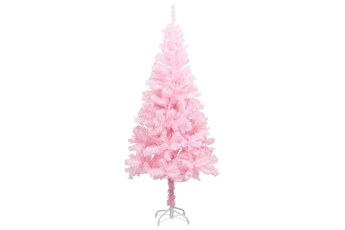 Vidaxl Artificial Pre-lit Christmas Tree With Ball Set Pink 150 Cm Pvc-2