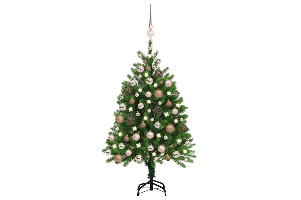 Vidaxl Artificial Pre-lit Christmas Tree With Ball Set 120 Cm Green
