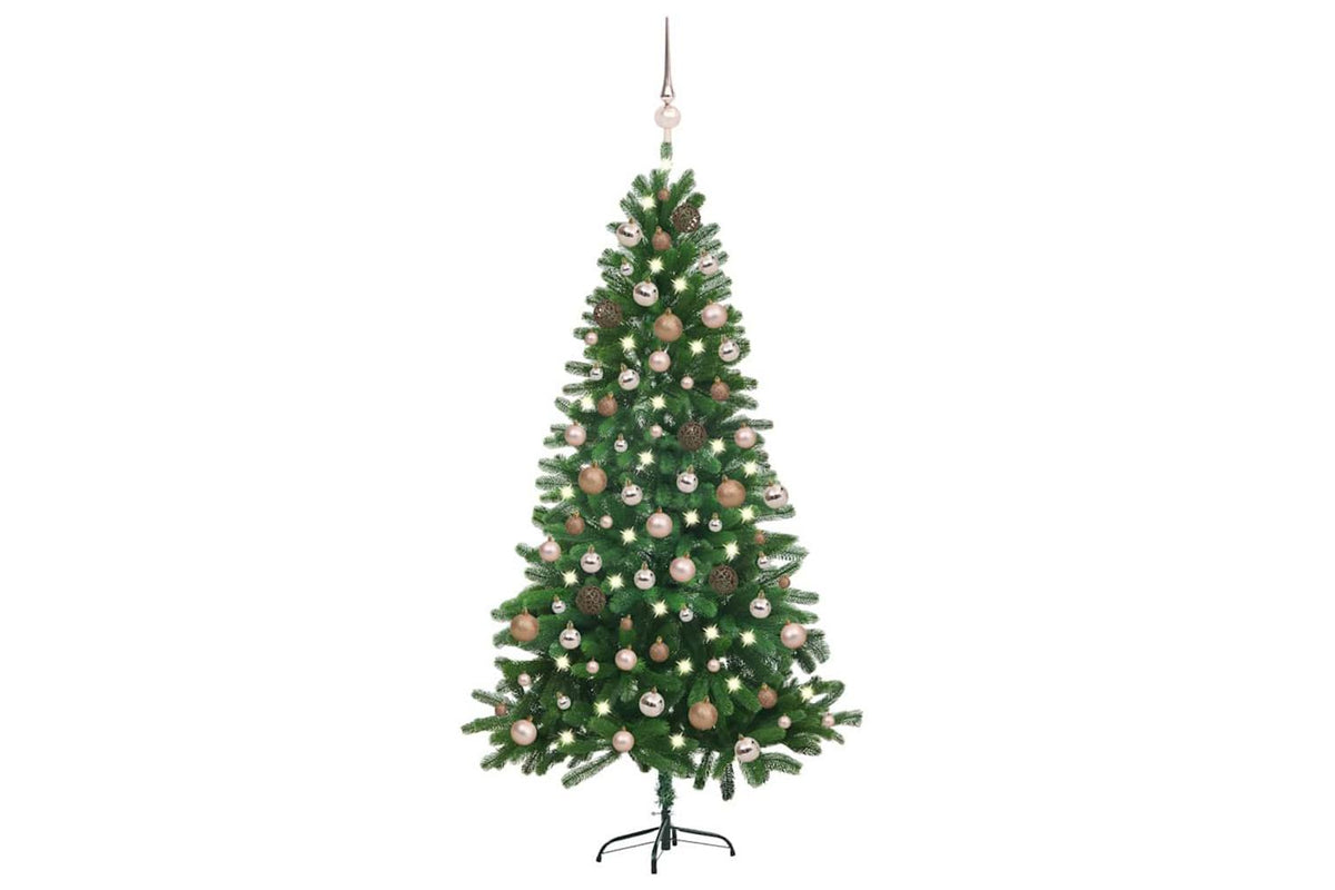 Vidaxl Artificial Pre-lit Christmas Tree With Ball Set 150 Cm Green