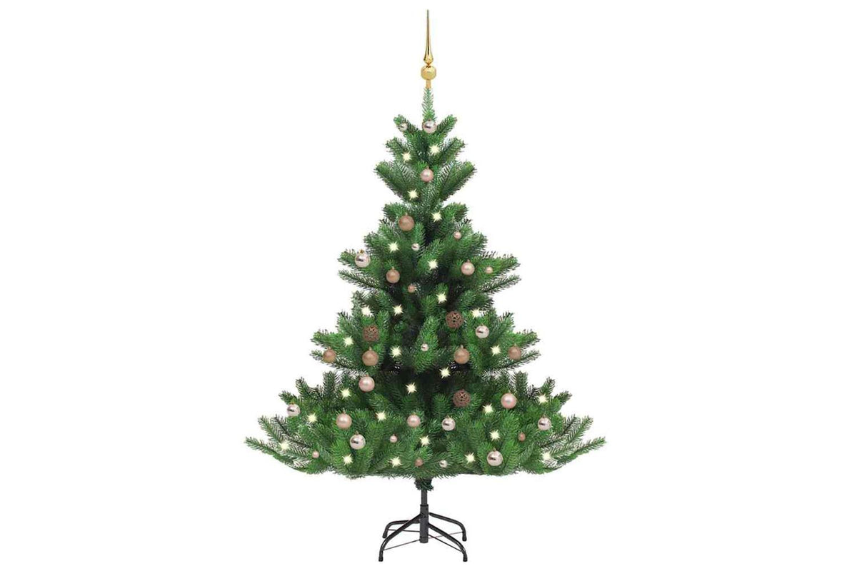 Vidaxl Nordmann Fir Artificial Christmas Tree Ledball Set Green 150cm