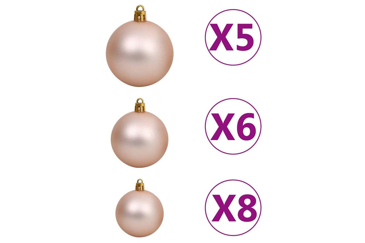Vidaxl Nordmann Fir Artificial Christmas Tree Ledball Set Green 180cm-4