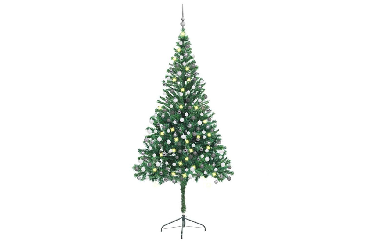 Vidaxl Artificial Pre-lit Christmas Tree Ball Set 210 Cm 910 Branches