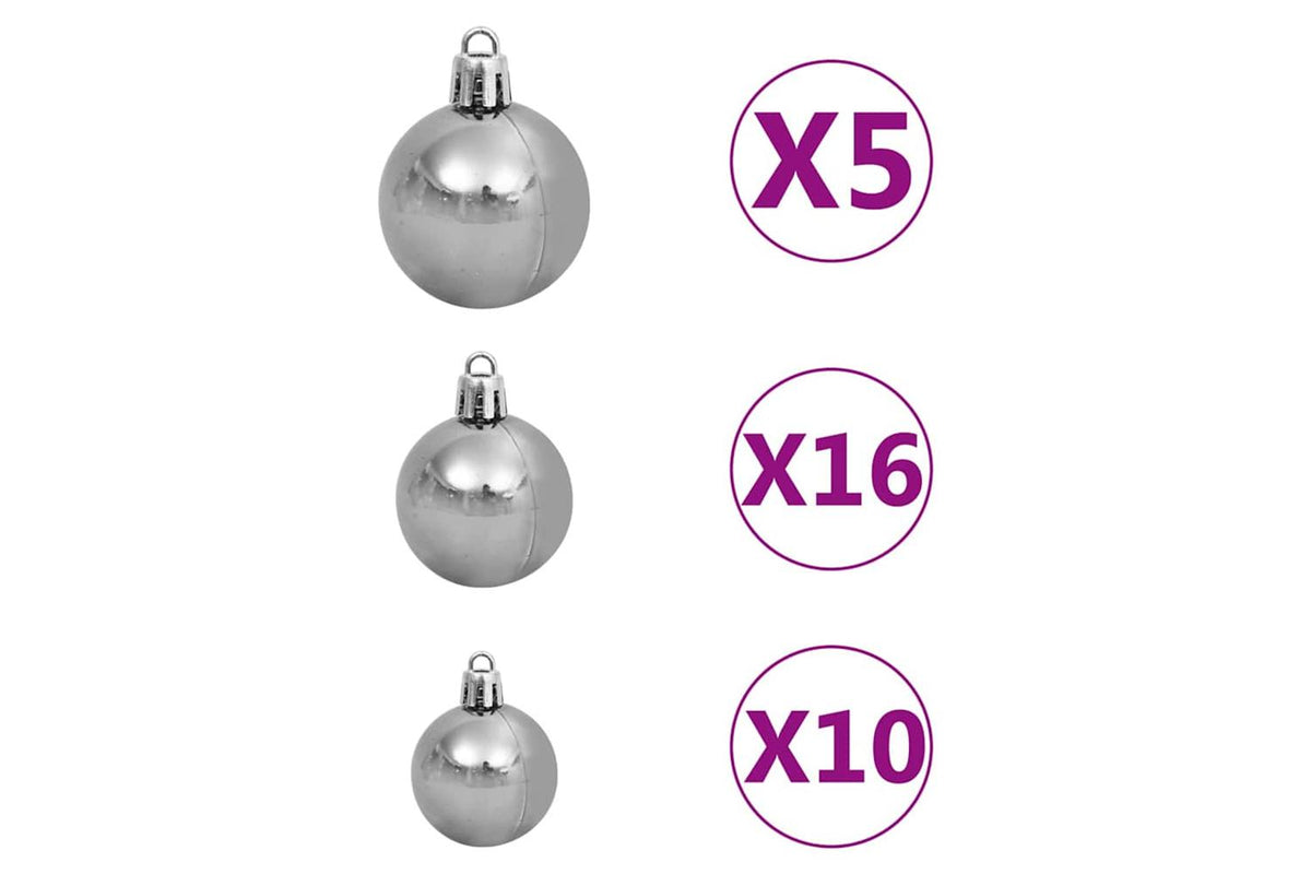 Vidaxl Artificial Pre-lit Christmas Tree With Ball Set L 240 Cm Green-10