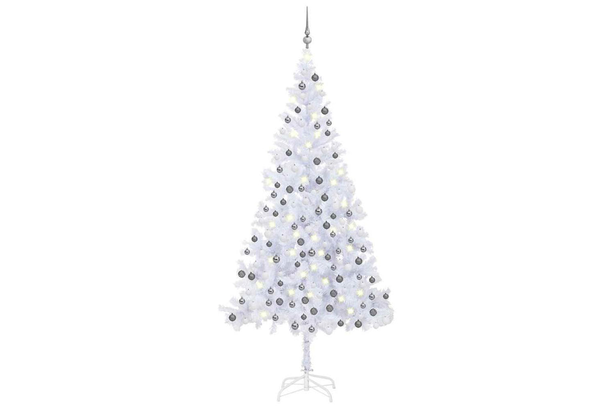 Vidaxl Artificial Pre-lit Christmas Tree Ball Set 210 Cm 910 Branches