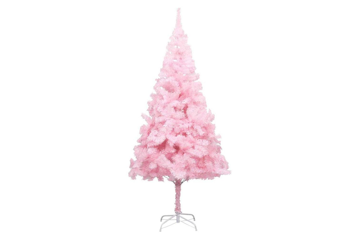 Vidaxl Artificial Pre-lit Christmas Tree With Ball Set Pink 210 Cm Pvc-2