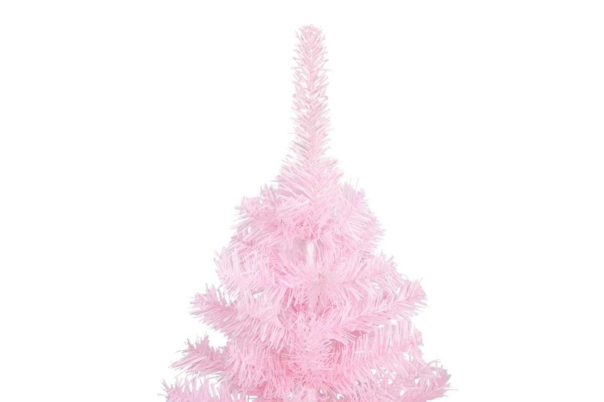 Vidaxl Artificial Pre-lit Christmas Tree With Ball Set Pink 210 Cm Pvc-3