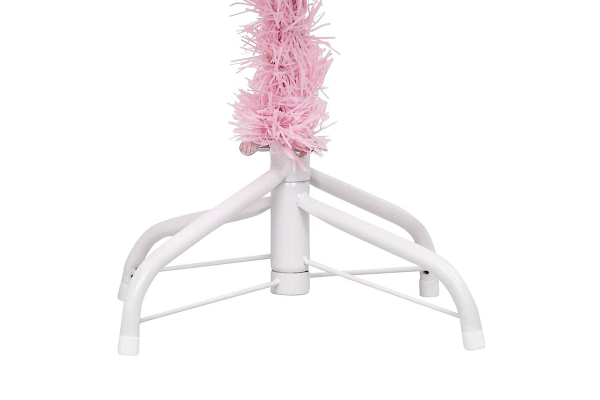 Vidaxl Artificial Pre-lit Christmas Tree With Ball Set Pink 210 Cm Pvc-4