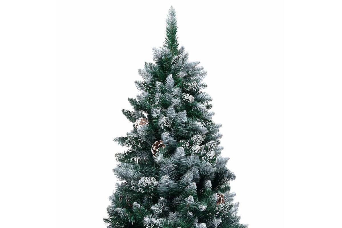 Vidaxl Artificial Pre-lit Christmas Tree With Ball Setpinecones 240 Cm-10