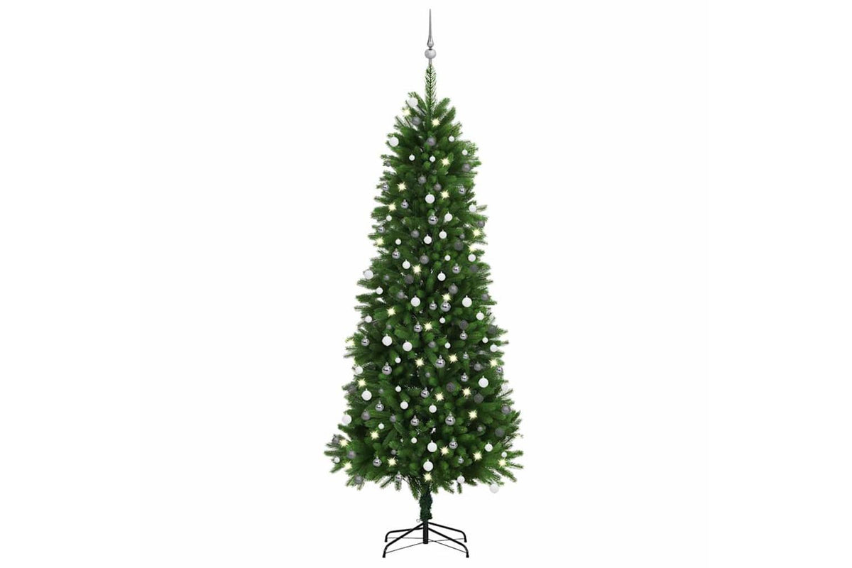 Vidaxl Artificial Pre-lit Christmas Tree With Ball Set 240 Cm Green
