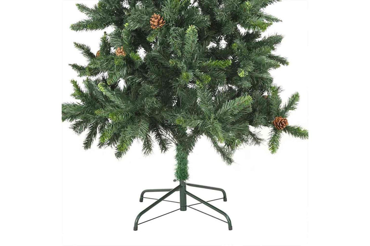 Vidaxl Artificial Pre-lit Christmas Tree With Pinecones Green 180 Cm-5