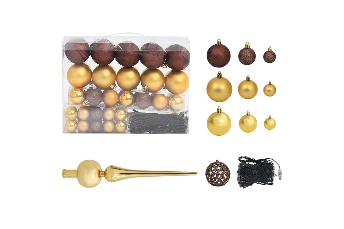Vidaxl Artificial Pre-lit Christmas Tree With Ball Set 210 Cm-3