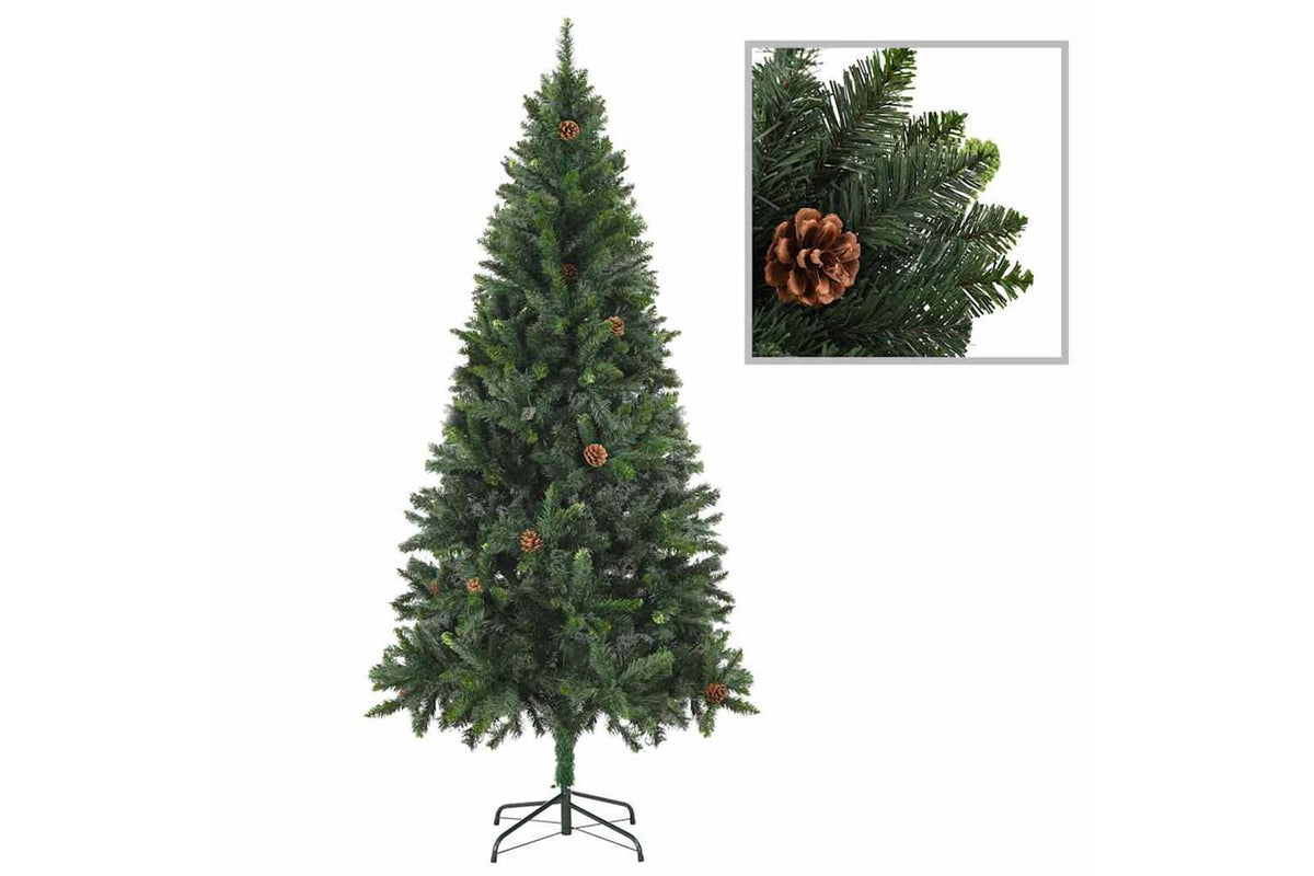 Vidaxl Artificial Pre-lit Christmas Tree Ball Setpinecones 180 Cm-10